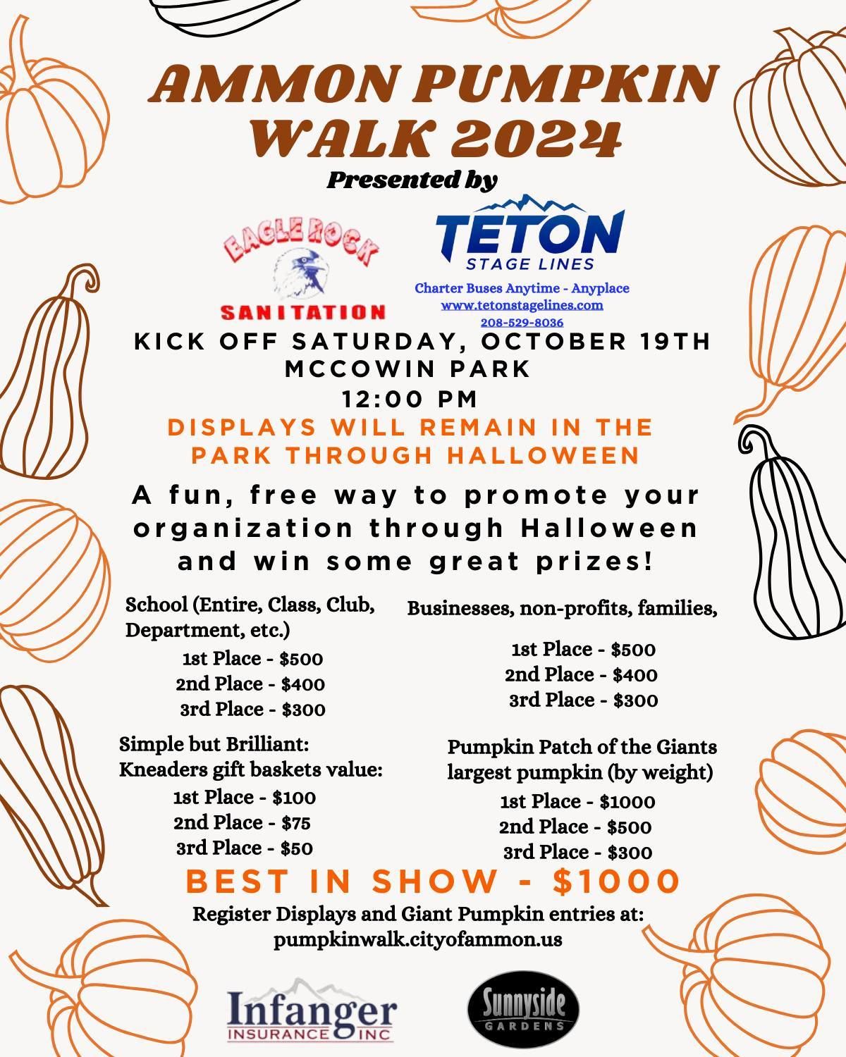 Ammon Pumpkin Walk Kickoff- Free to register and attend