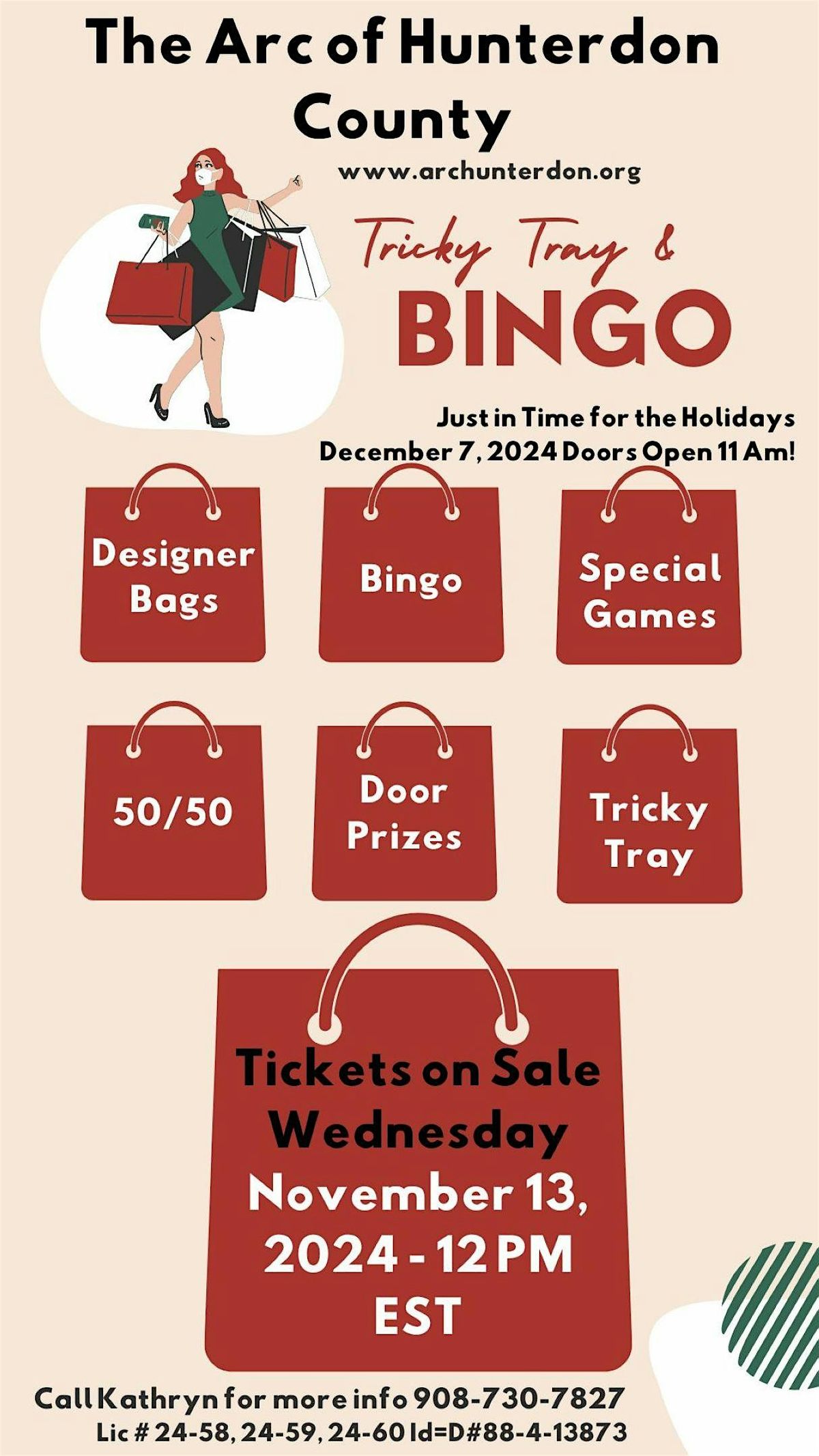 The Arc of Hunterdon County Designer Bag Bingo\/Tricky Tray Event