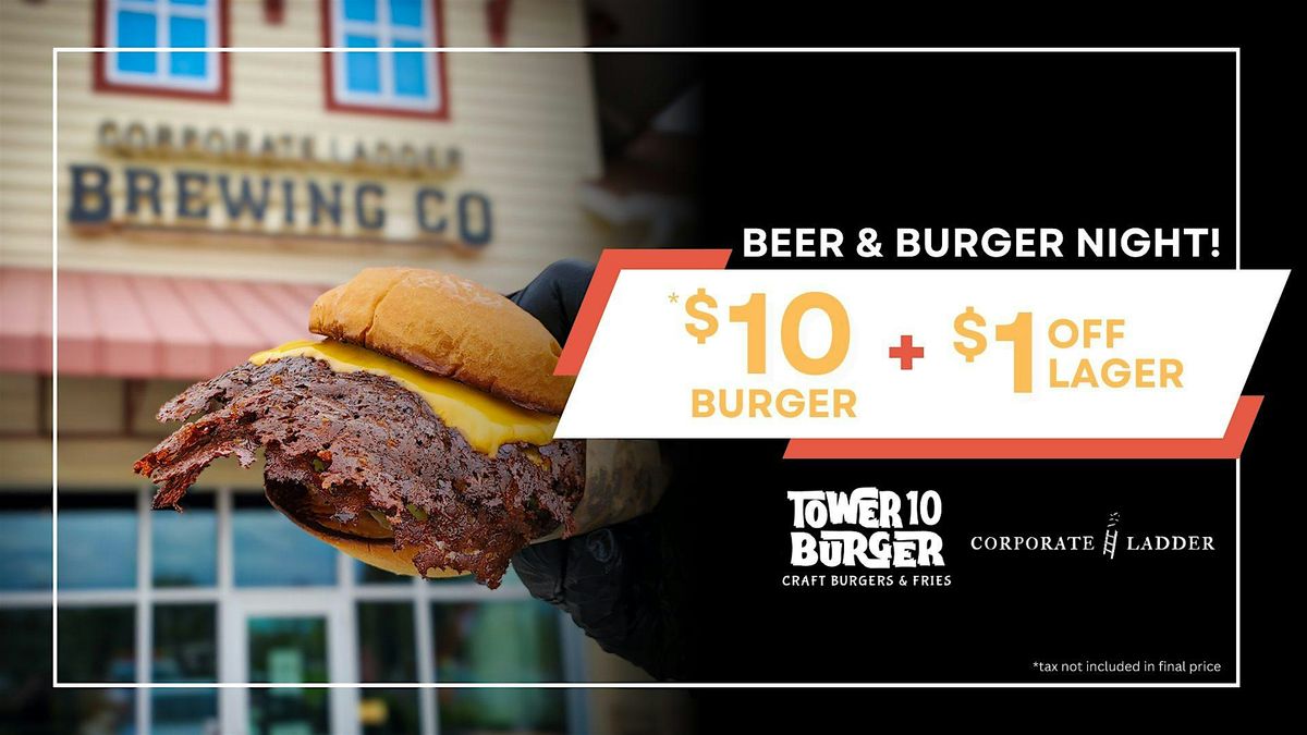 Beer & Burger Night $1 off Lagers!