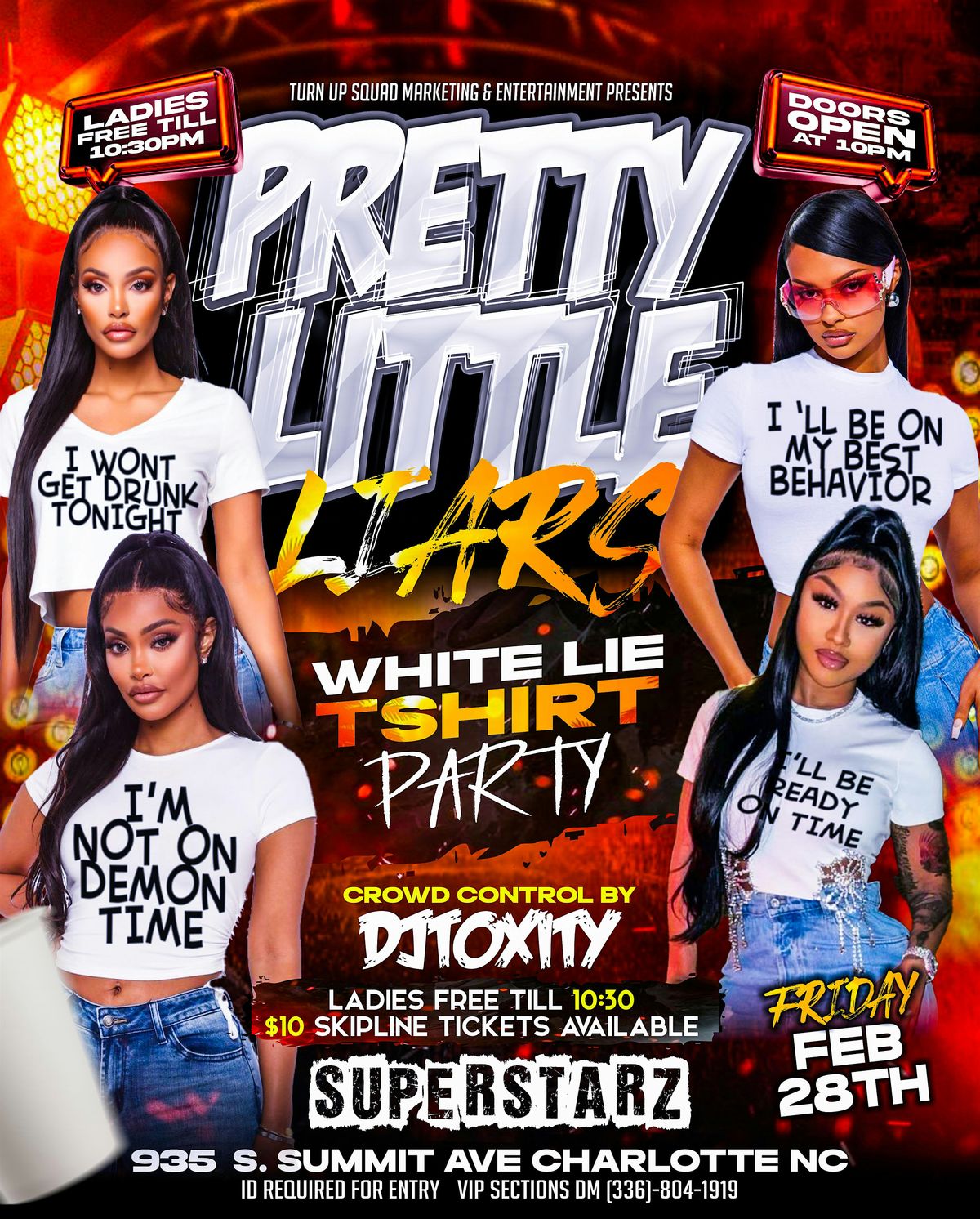 FLAWLESS FRIDAYS PRESENTS | PRETTY LITTLE LIARS WHITE LIE TSHIRT PARTY