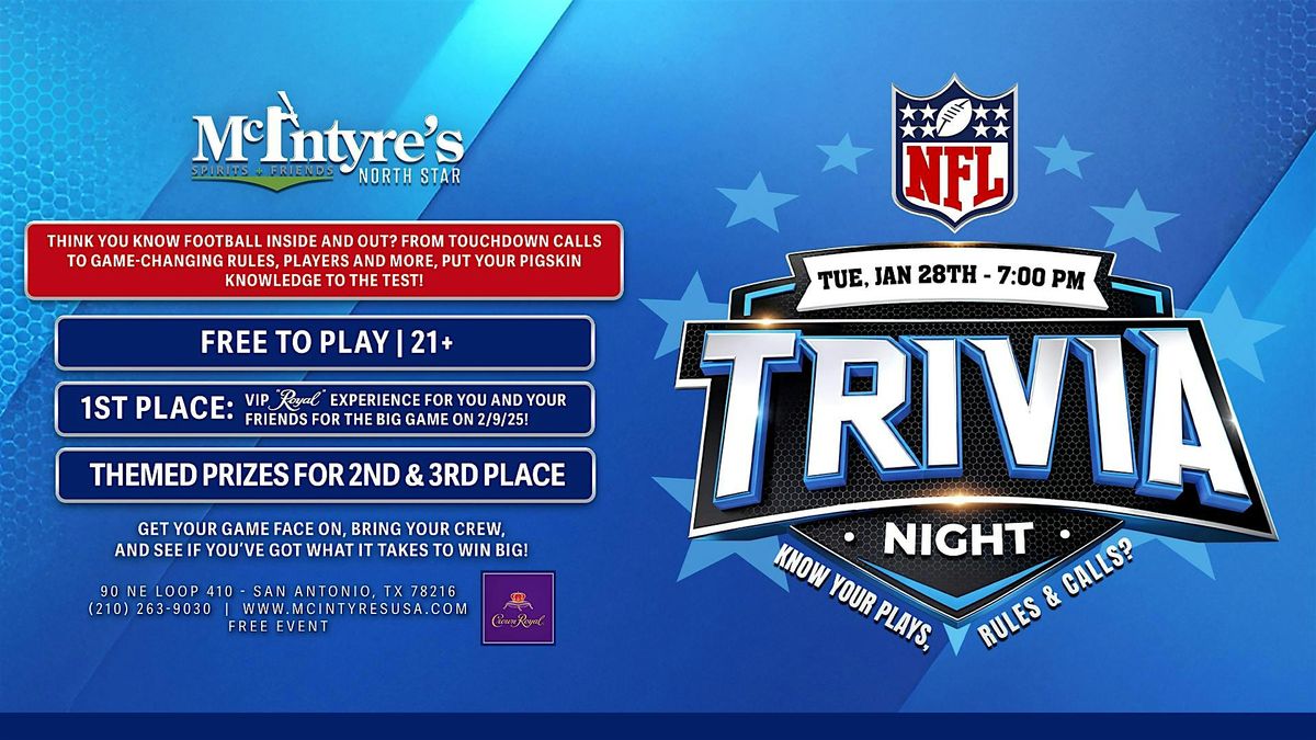 NFL THEMED TRIVIA!