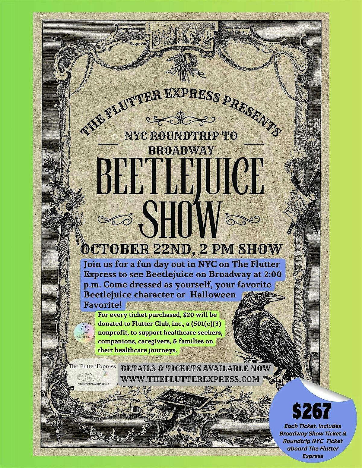The Flutter Express Roundtrip to NYC & Beetlejuice on Broadway!
