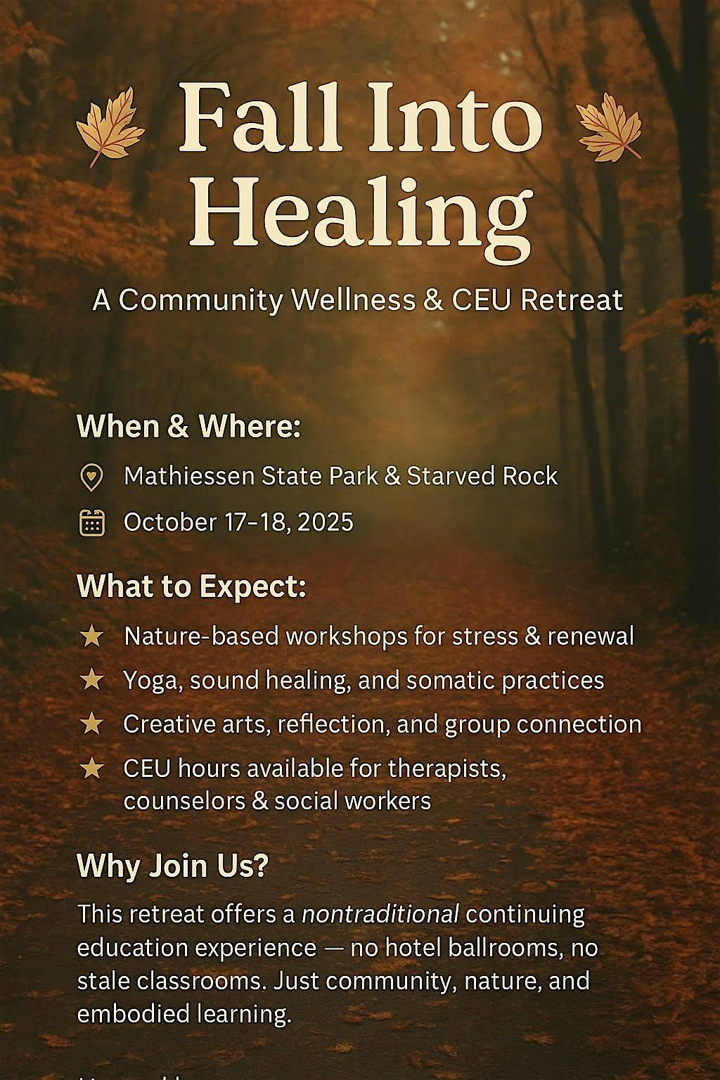 Fall Into Healing: Autumn Retreat