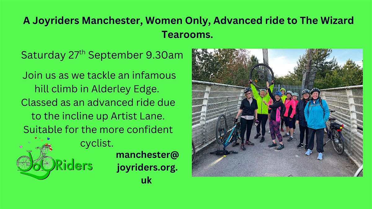 A Women Only, Joyriders Manchester, Advanced ride to The Wizard Tearoom