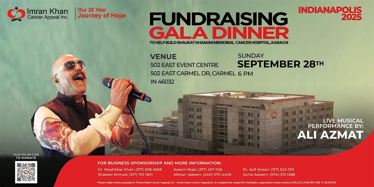 Shaukat Khanum Fundraising Gala Dinner in Indianapolis, USA