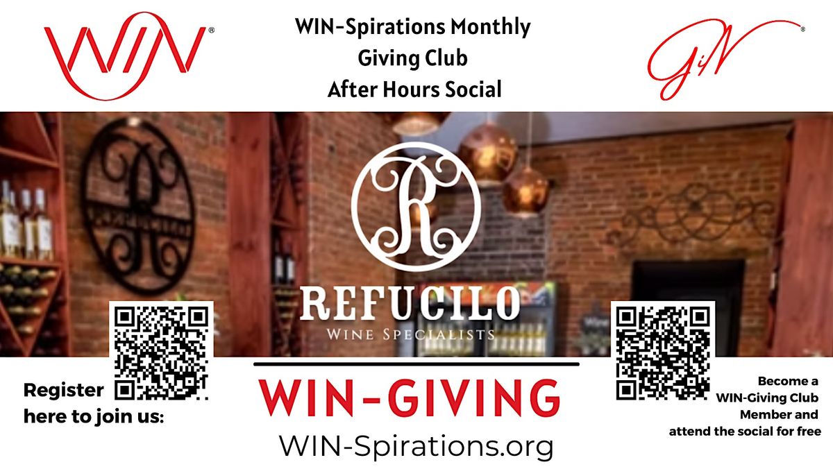 WIN-Giving Social: WIN-Spirations Monthly Giving Club & Networking Event