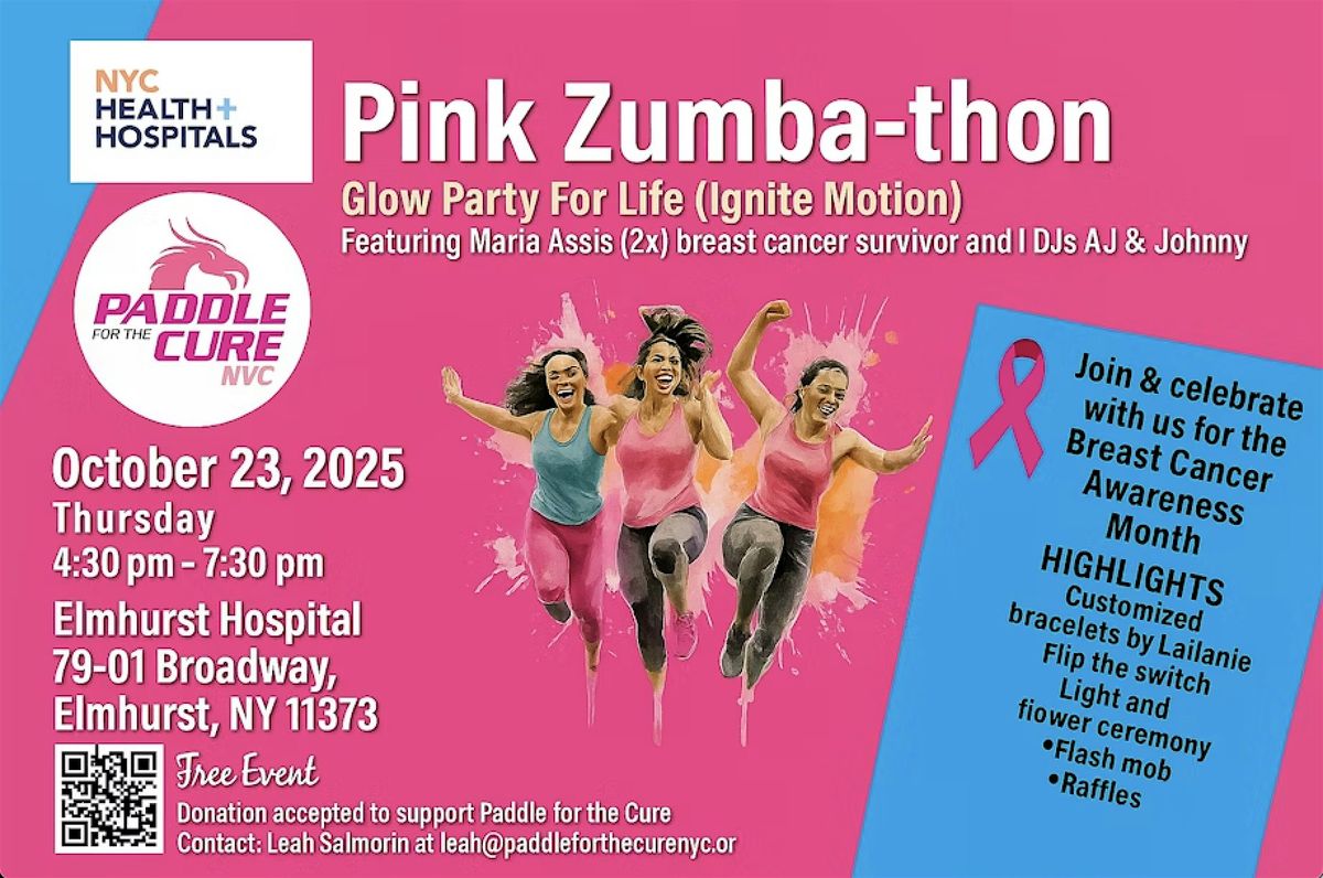Pink Zumba\u2011Thon & Glow Party for life with Paddle for the Cure! Free Event!