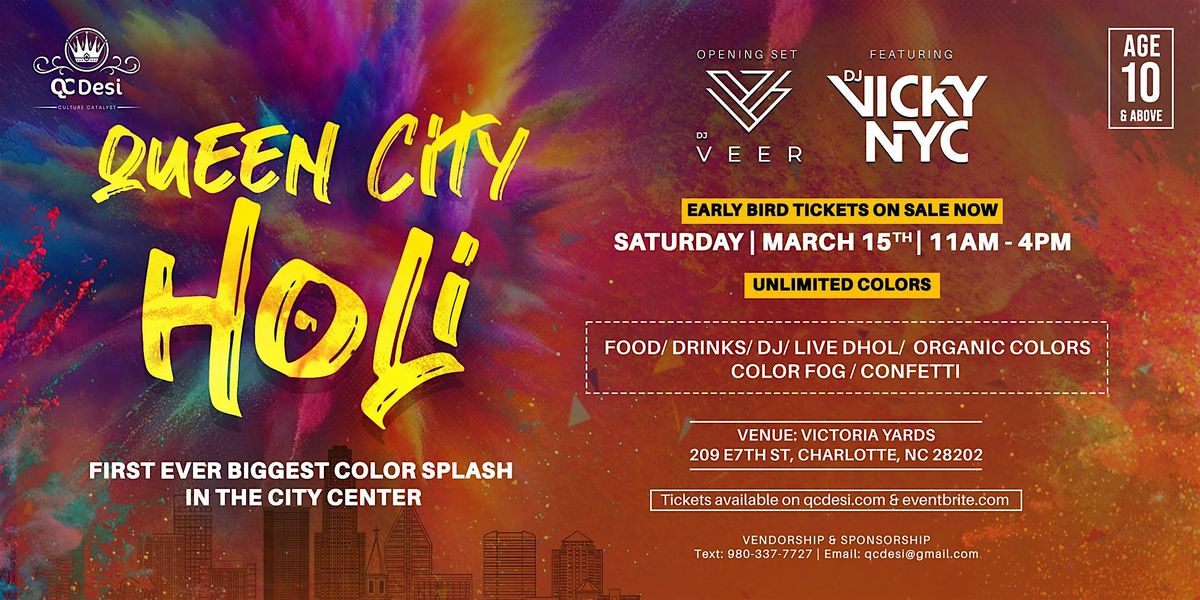 QueenCity Holi 2025 - Festival of Colors