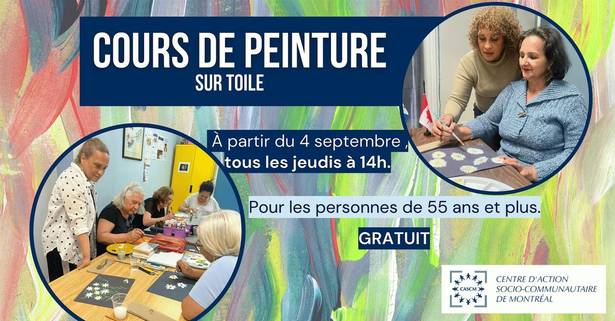 Cours de peinture sur toile