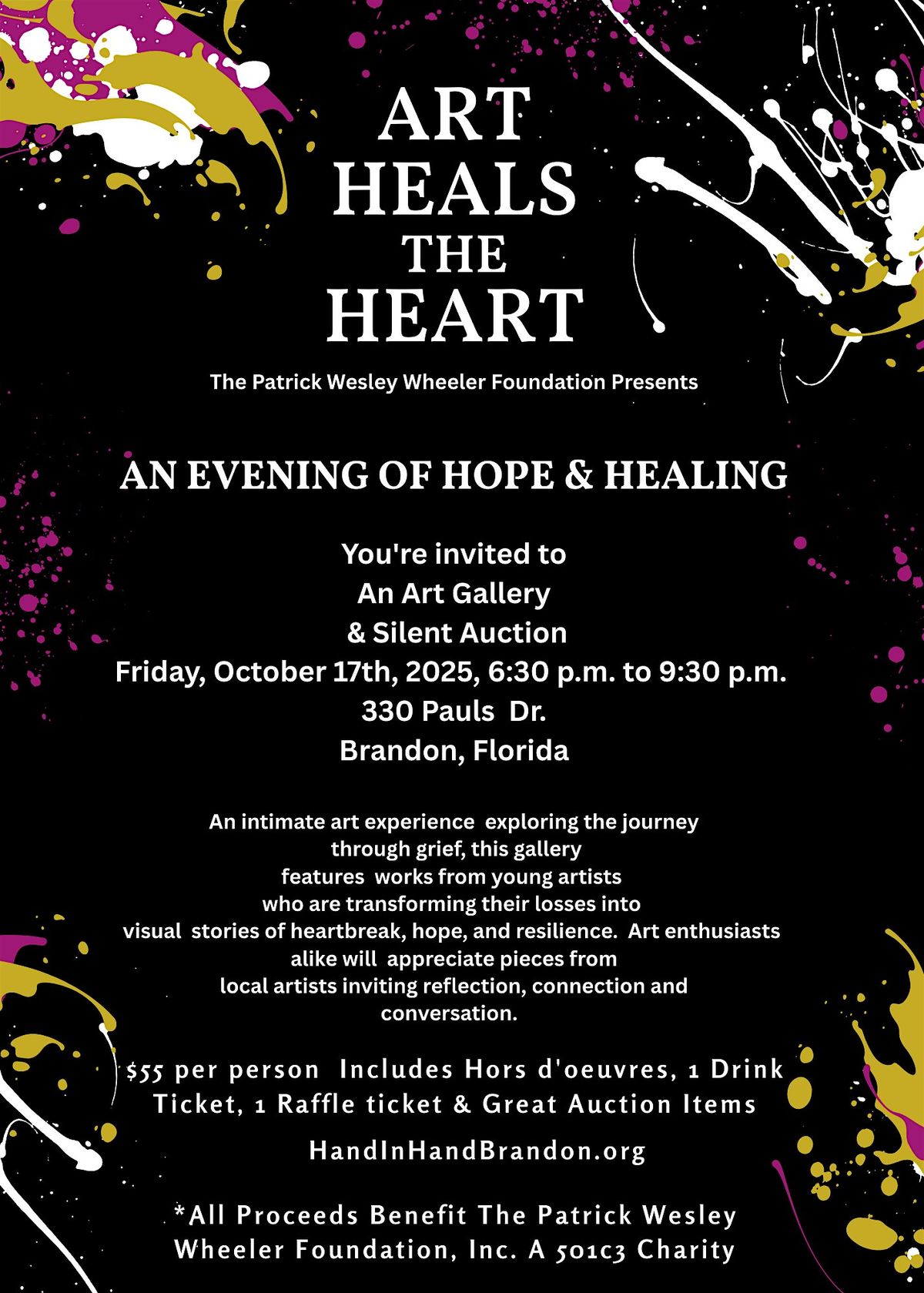 Art Heals The Heart: Gallery & Silent Auction