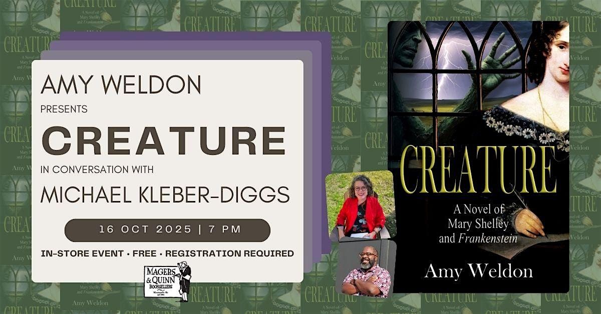 Amy Weldon presents Creature  in conversation with Michael Kleber-Diggs