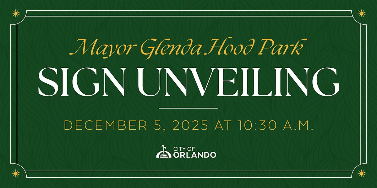 Mayor Glenda Hood Sign Unveiling