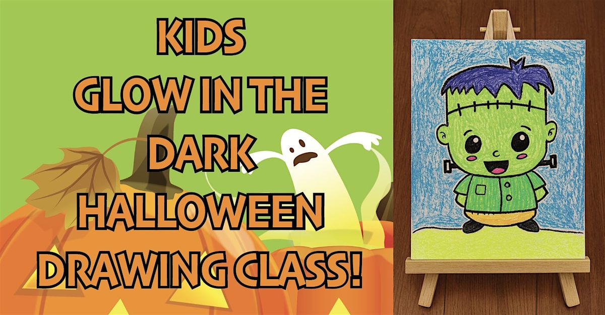 Kids Glow in the Dark Halloween Oil Pastels Workshop