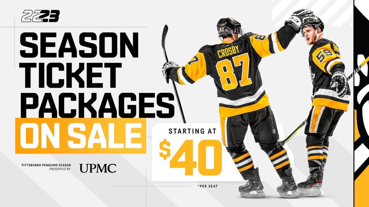 Pittsburgh Penguins Season Tickets (Includes Tickets To All Regular Season Home Games)