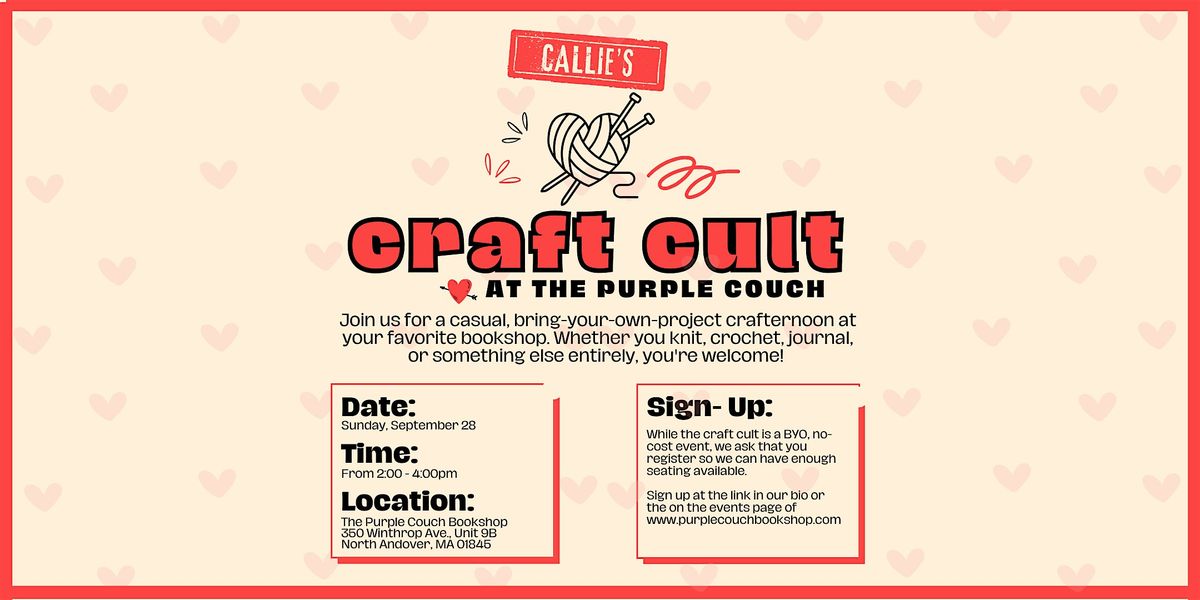 Craft Cult at the Purple Couch