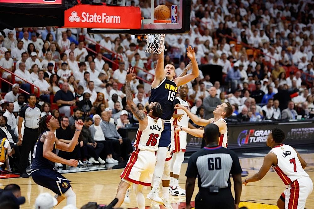 Miami Heat vs. Denver Nuggets Game! Free Throws on Court after Game!