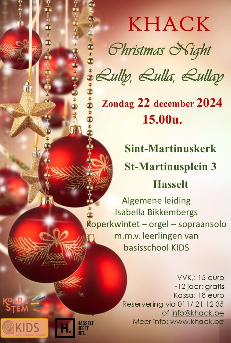 Kerstconcert Christmas Night: lully, lulla, lullay