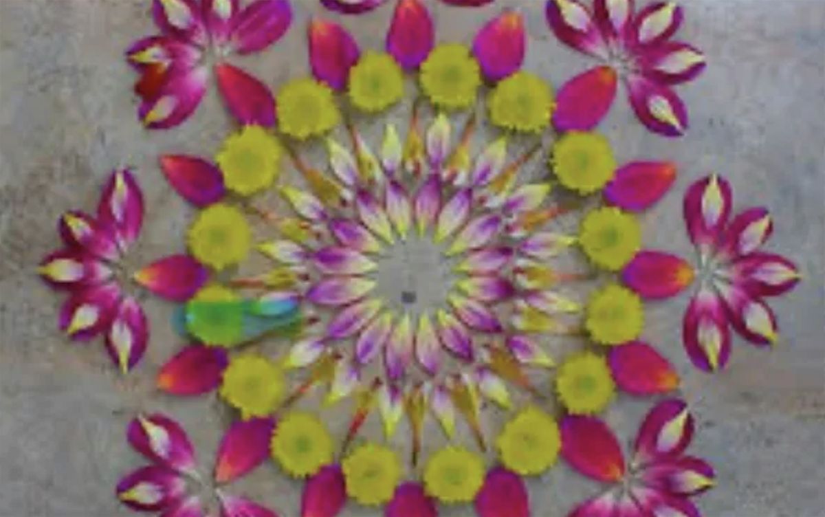 Art of Mandala Creation: Exploring Meditation Through Paper Flower Petals