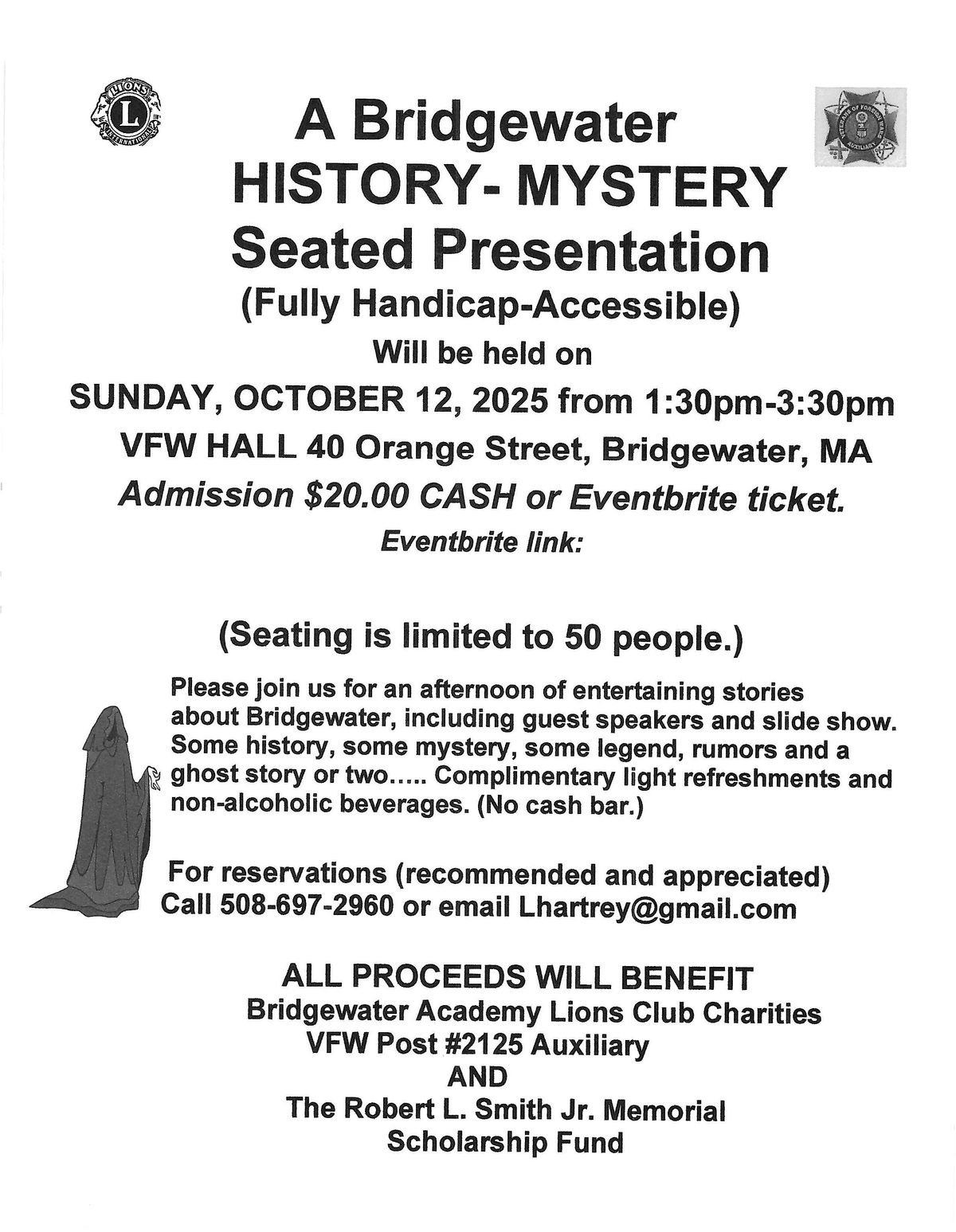 A Bridgewater HISTORY MYSTERY Seated Presentation