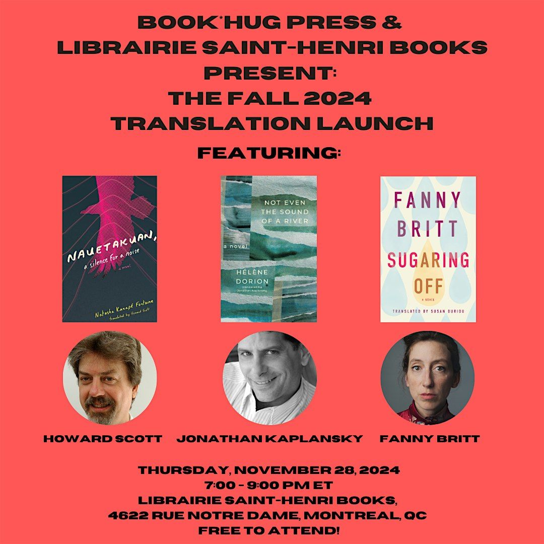 Book*hug Press Fall 2024 Launch for New Translations