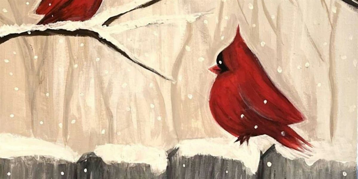 Red Robin at Winter - Paint and Sip by Classpop!\u2122