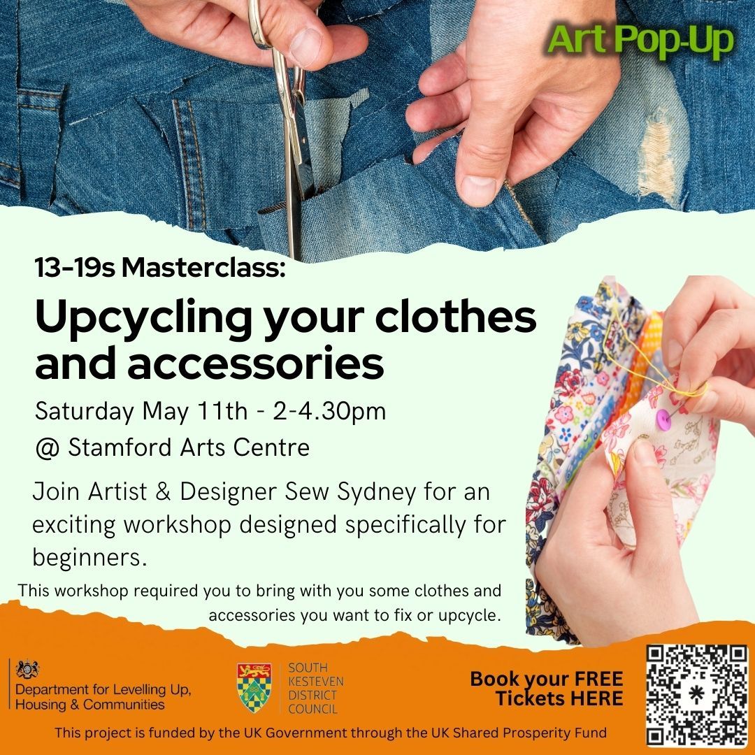 13-19s Masterclass - How to Upcycle your Clothes & Accessories Scale up your Artwork to make a Mural