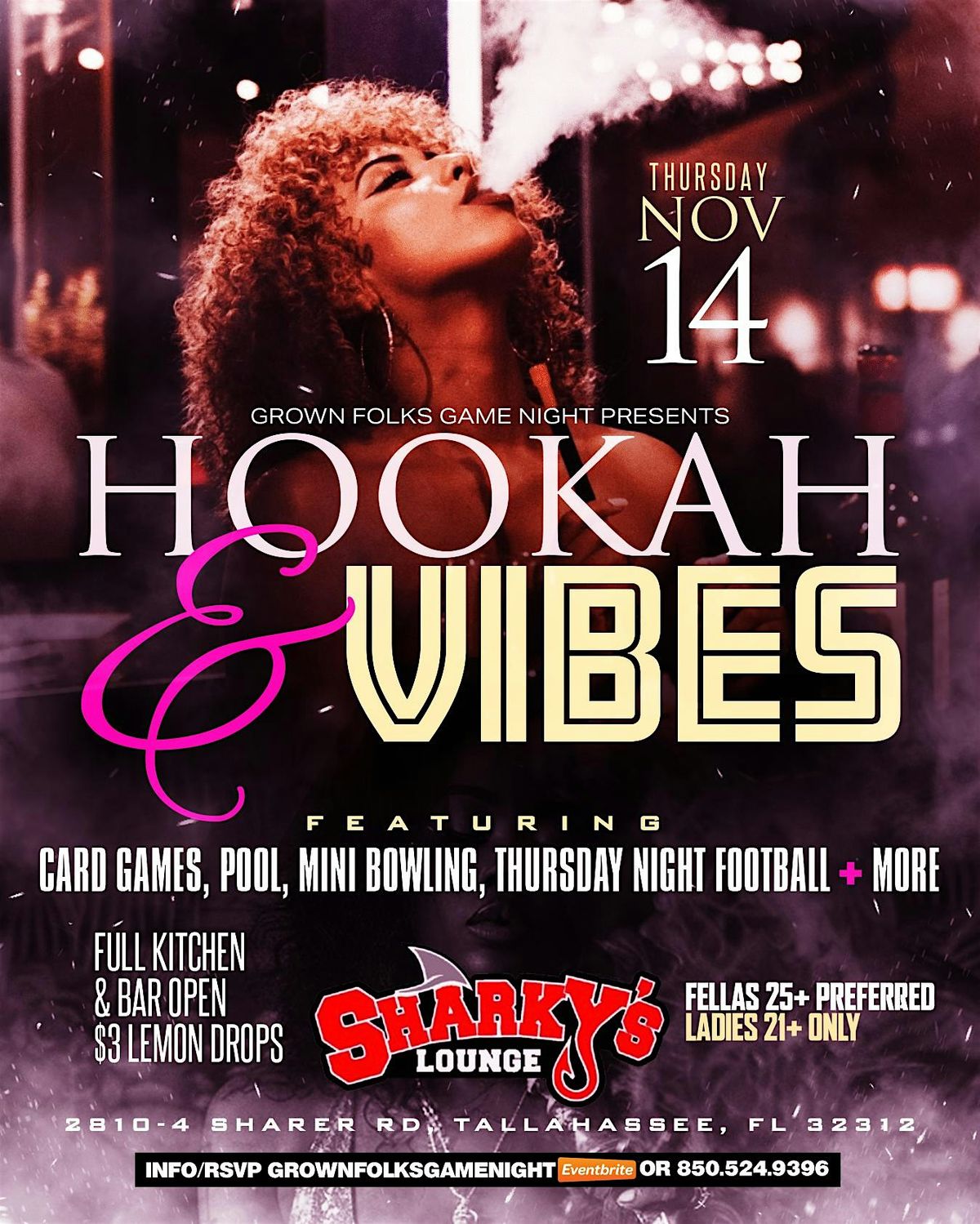 Grown Folks Game Night presents "Hookah & Vibes"