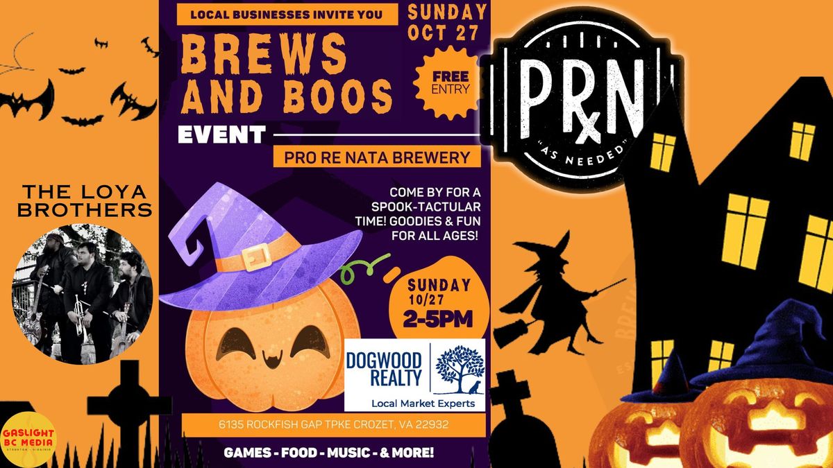 Brews & Boos @ Pro Re Nata in Crozet!