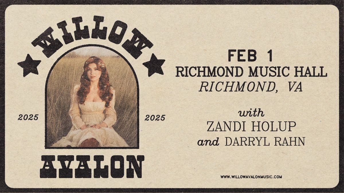 Willow Avalon w\/ Zandi Holup & Darryl Rahn at Richmond Music Hall 2\/1\/25