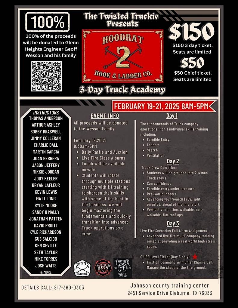 The Twisted Truckie Presents HOODRAT HOOK & LADDER CO. 3-Day Truck Academy