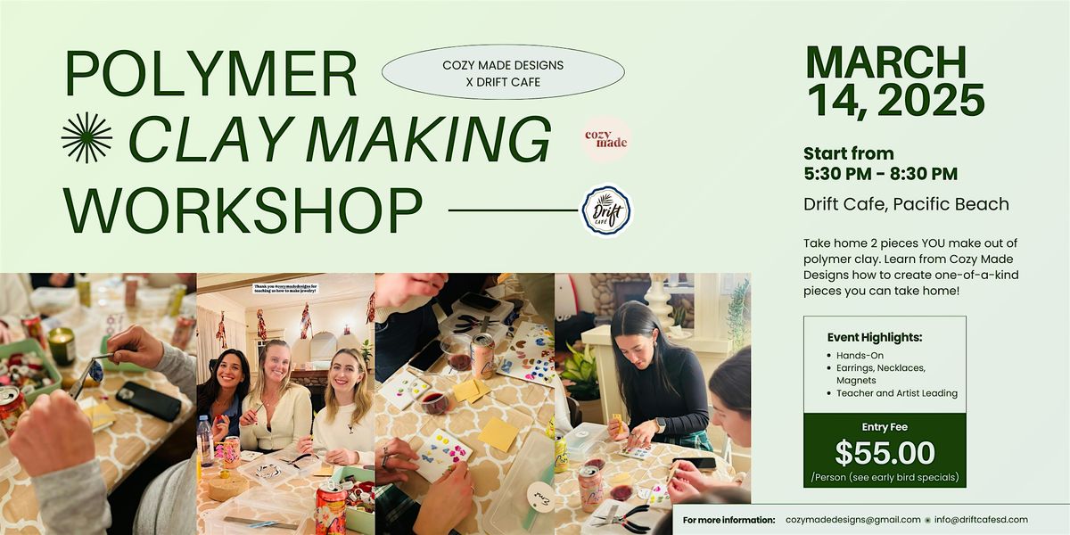 Polymer Clay Making Class with Cozy Made Designs!