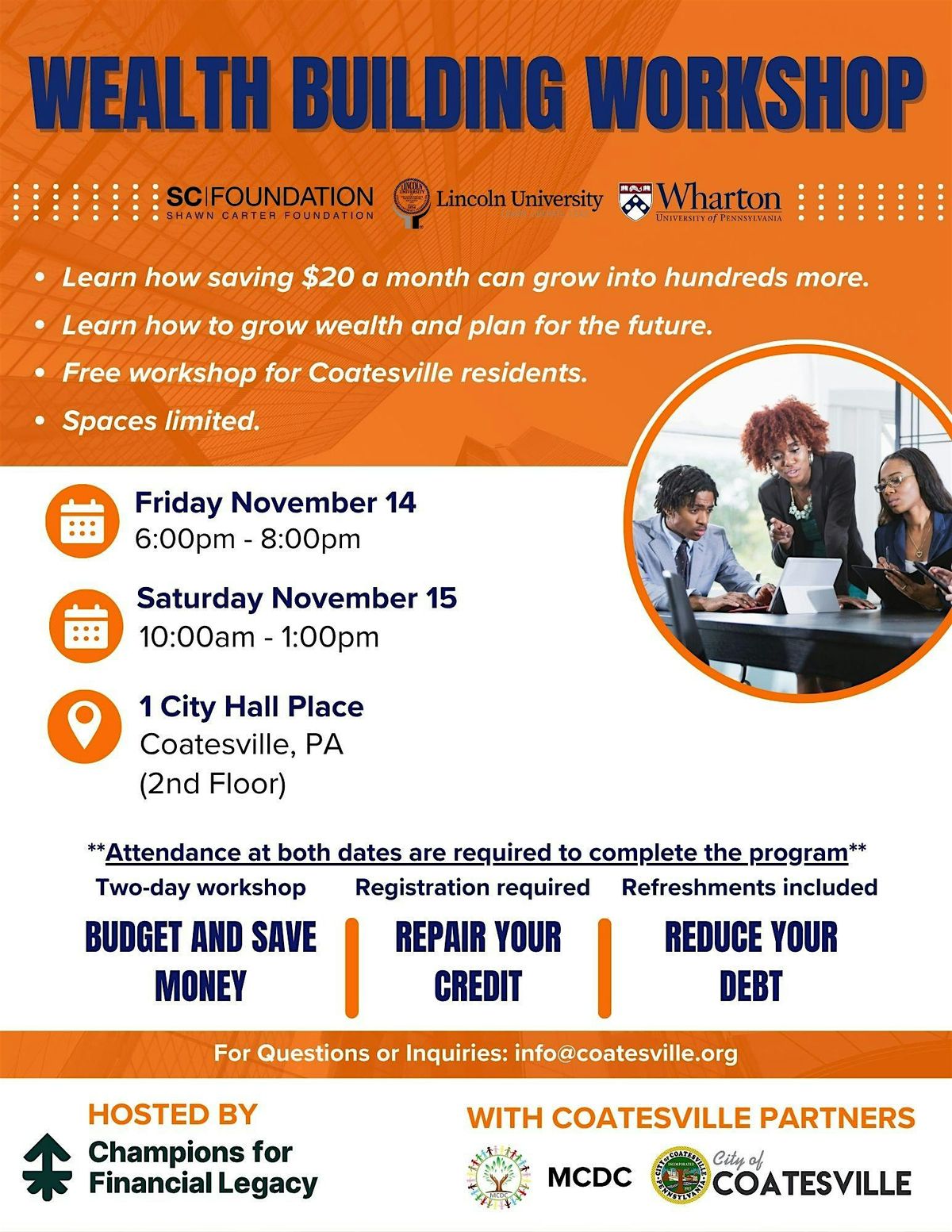 You're Invited: Wealth Building Workshop