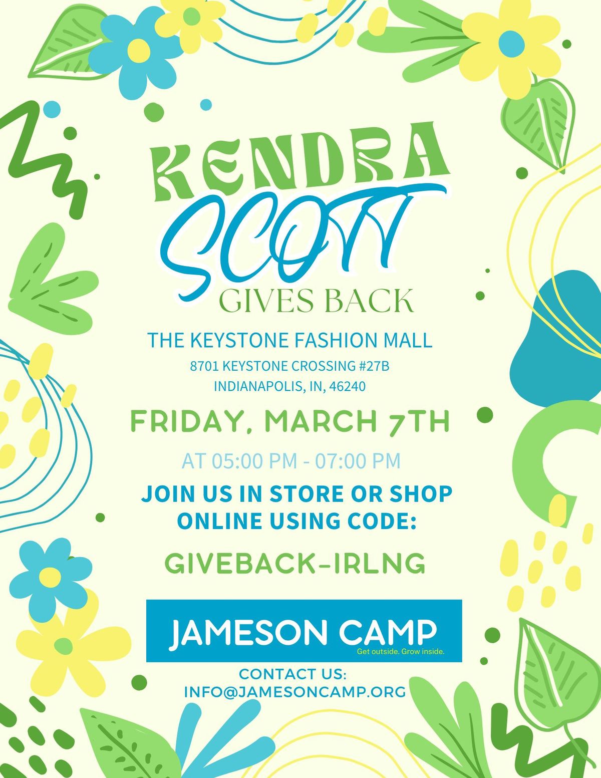 Kendra Gives Back to Jameson Camp!