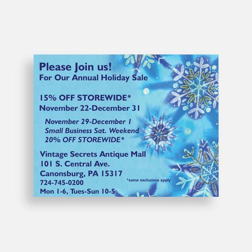 10th Annual HOLIDAY SALE AT VINTAGE SECRETS