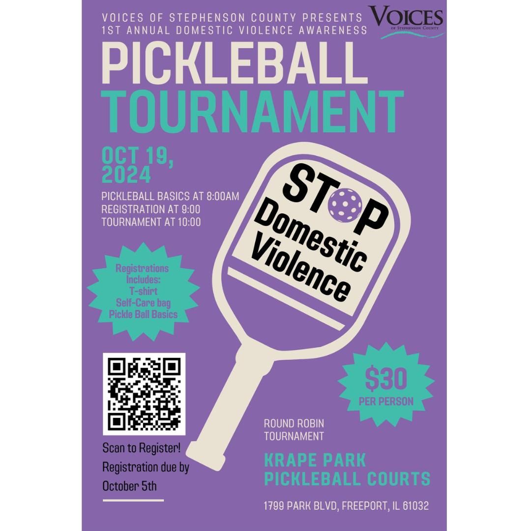 VOICES 1st Annual Domestic Violence Awareness Pickleball Tournament