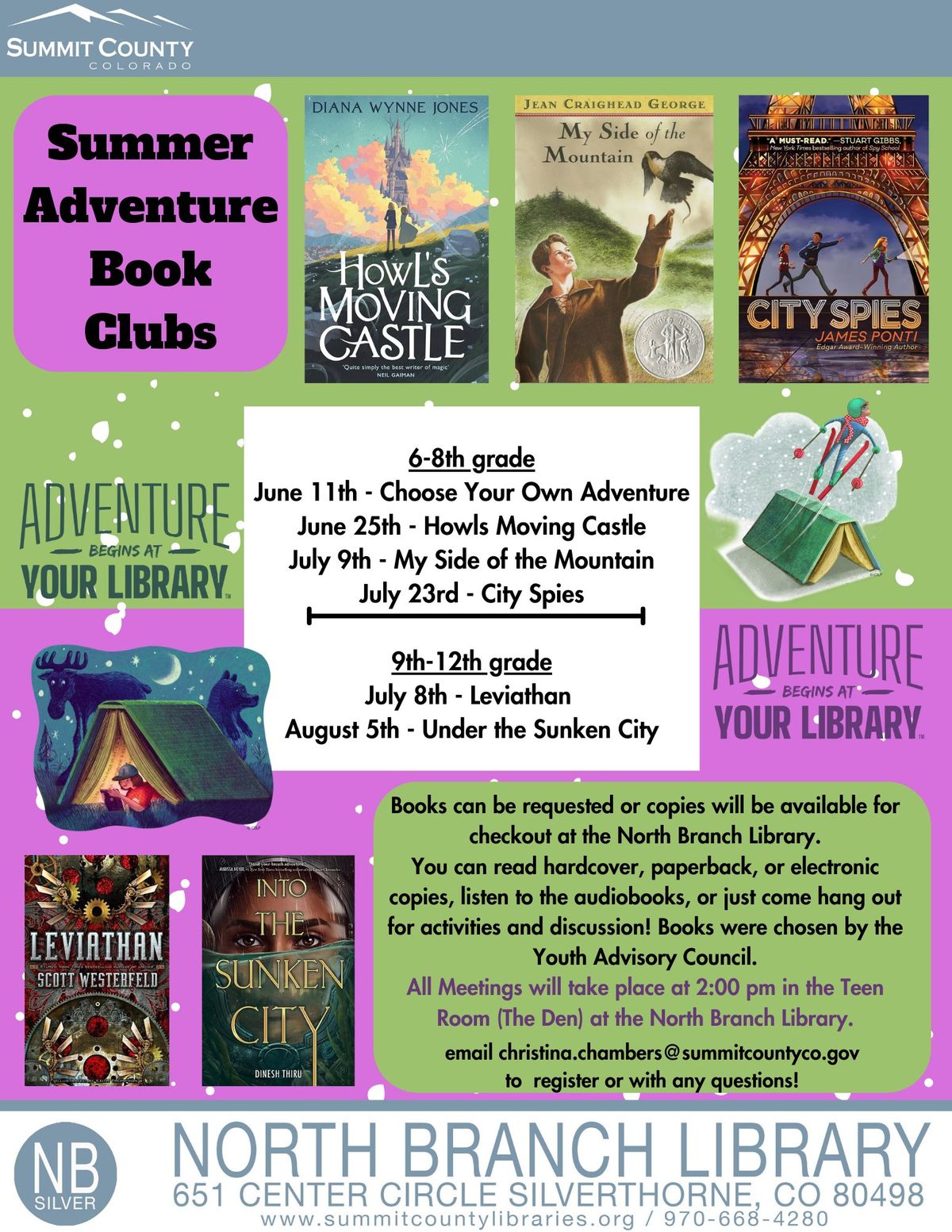 Tween Summer Adventure Book Club
