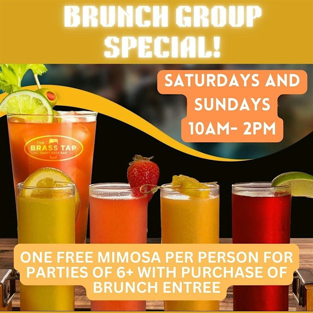 WEEKEND BRUNCH PARTIES, FREE MIMOSA 6+ GUESTS