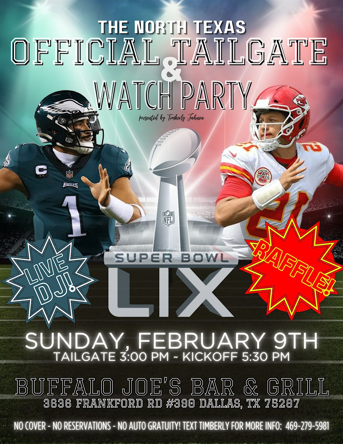 NORTH TX OFFICIAL SUPERBOWL TAILGATE & WATCH PARTY