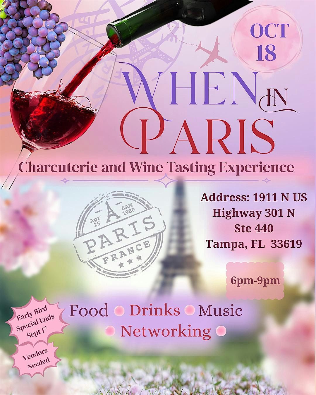 When In PARIS - A Charcuterie and Wine Tasting Experience