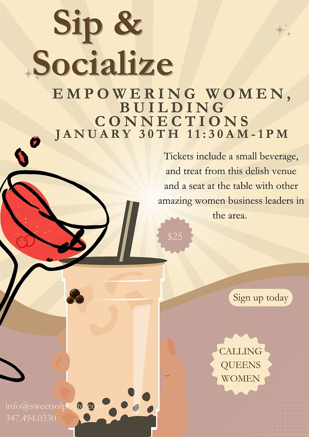 Sip & Socialize: Empowering Women, Building Connections