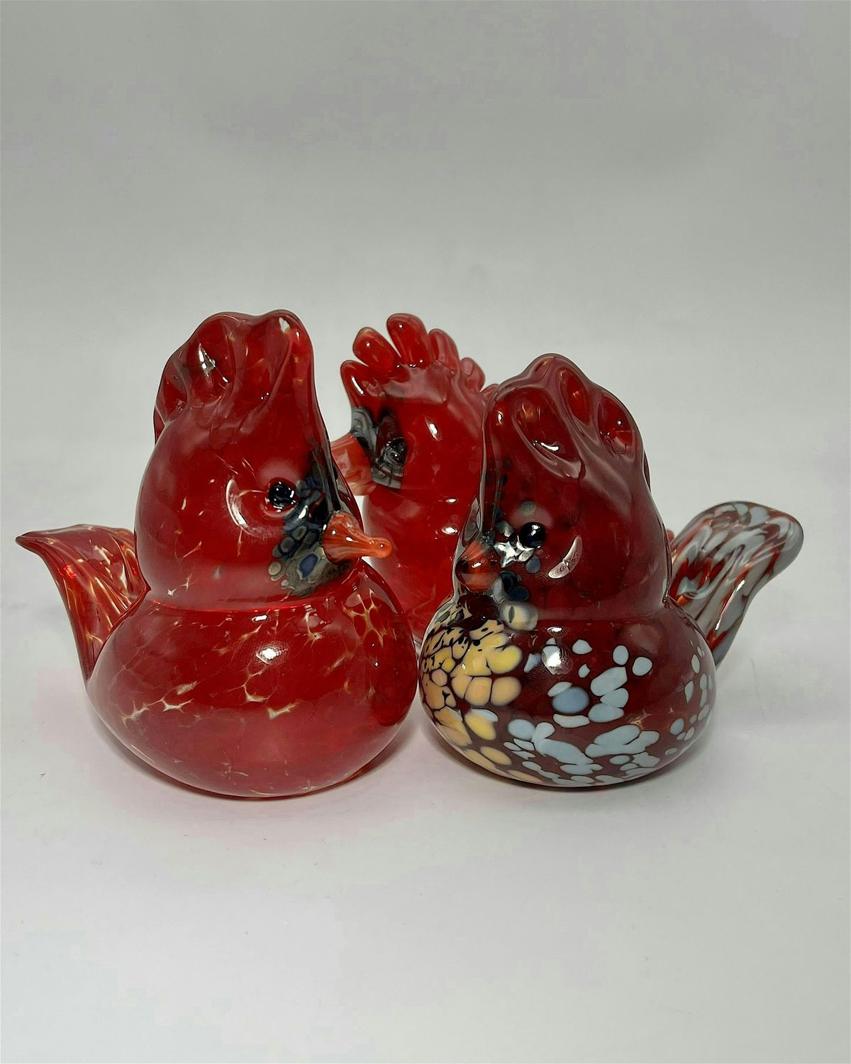 A bird in the hand...after it cools...a Cardinal, so make a paperweight.
