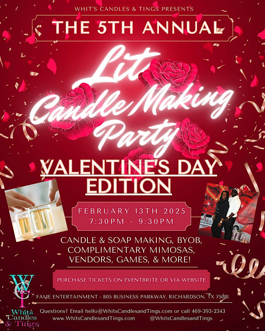 5th Annual Lit Candle Making Party Valentines Day