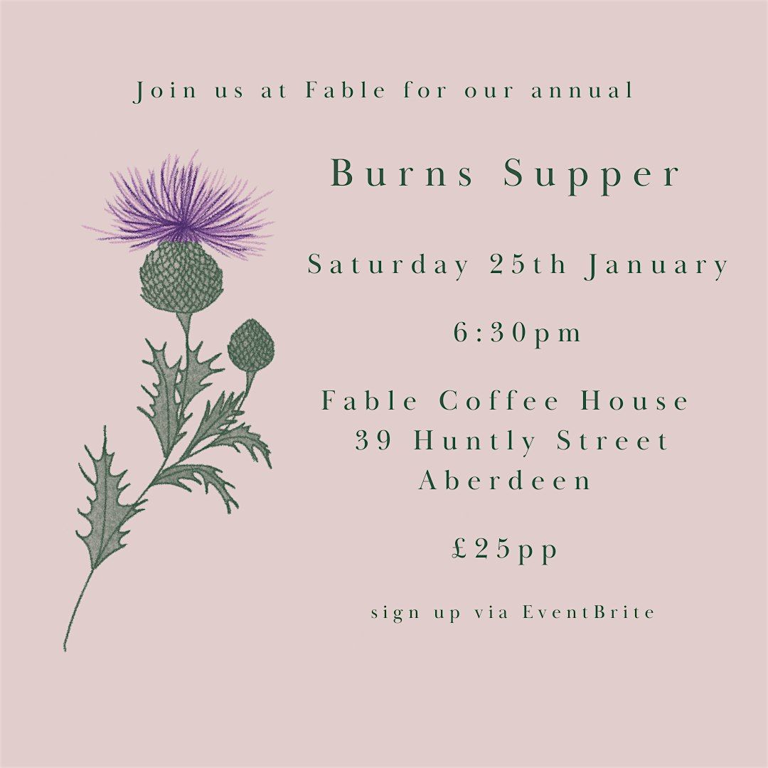 Burns Supper at Fable