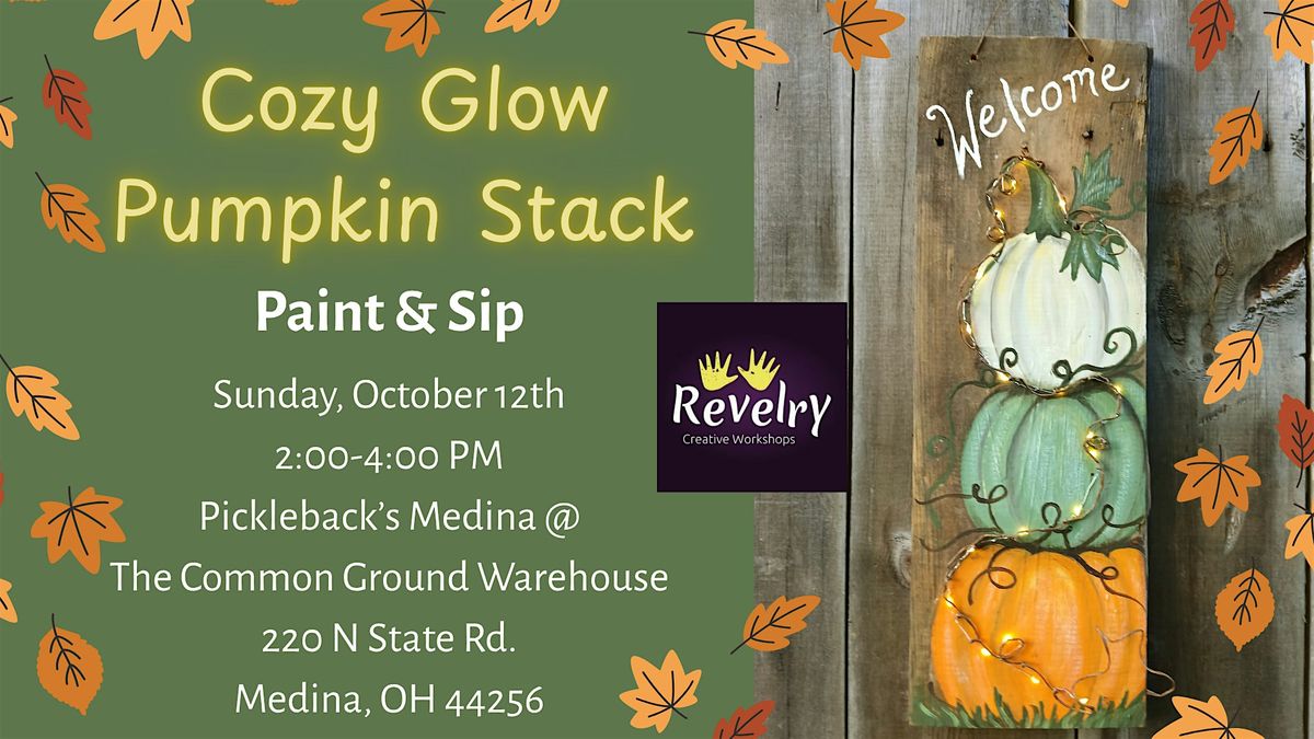 Cozy Glow Pumpkin Stack Paint & Sip