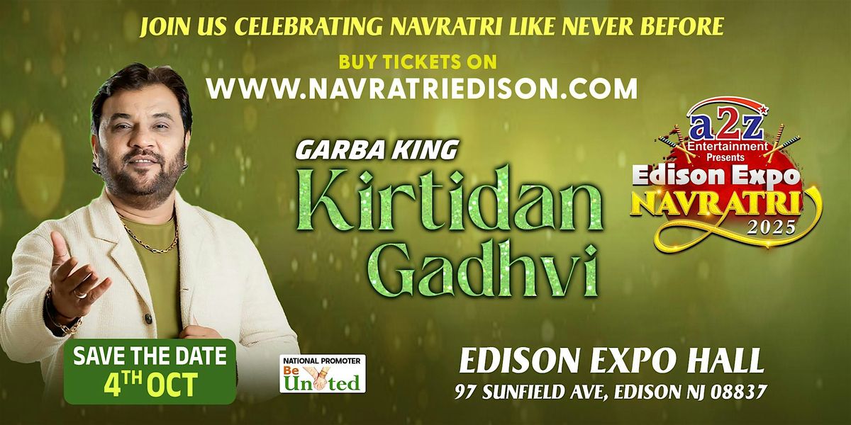 Navratri Festival of New Jersey With  Kirtidan Gadhvi @ EDISON EXPO