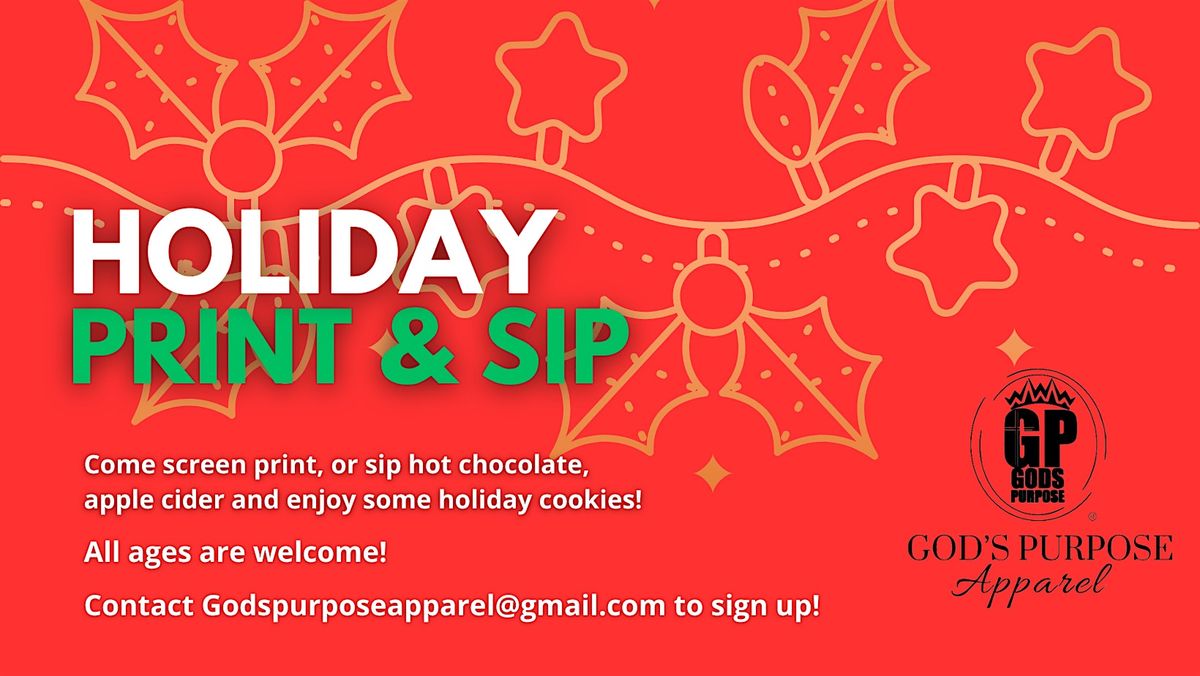 Holiday Print & Sip