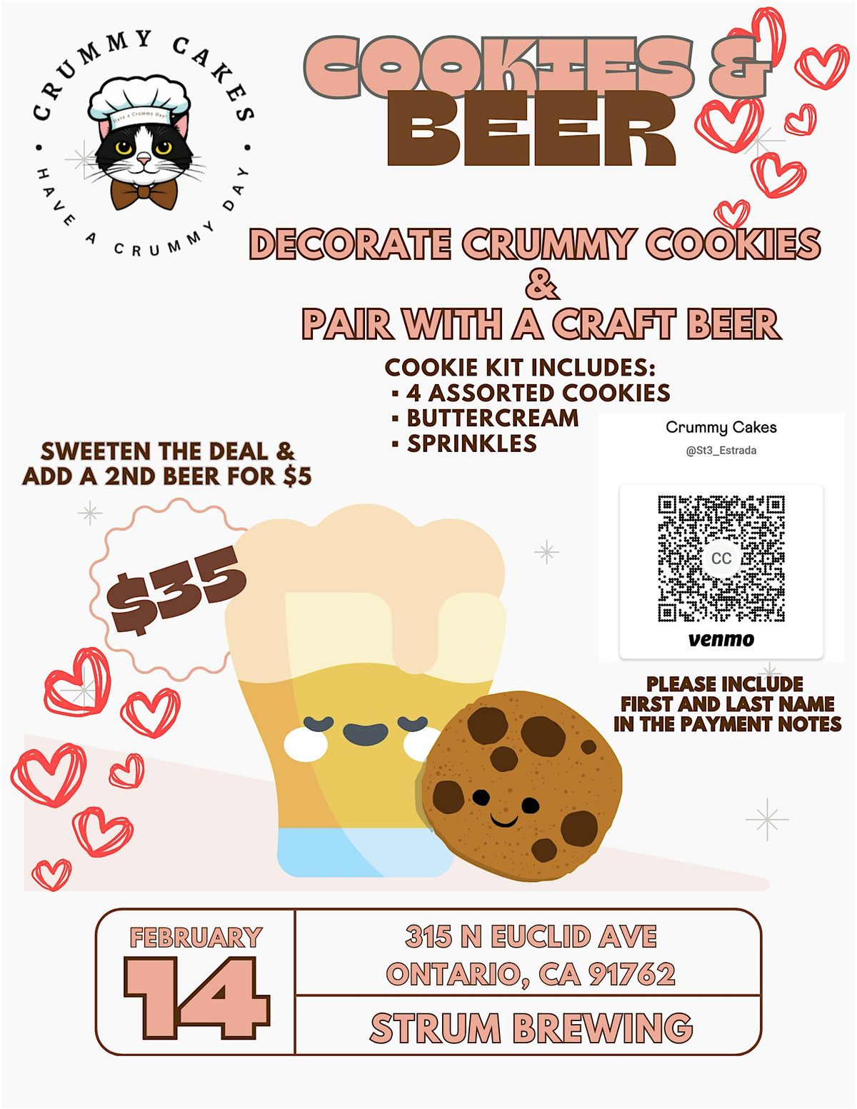 Valentine Cookie Decorating & Beer