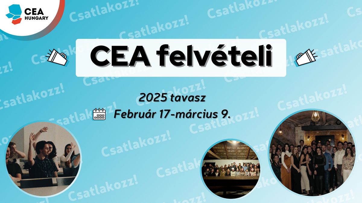 CEA felv\u00e9teli 2025 tavasz