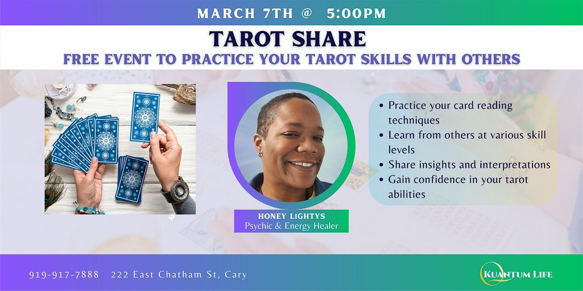 Tarot Share - Free Event to Practice Your Tarot Skills with Others