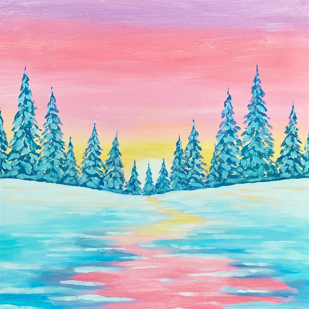 Sip & Paint at the The Lounge Bedminster, Bristol - "Winter Forest"